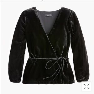 NWT J. Crew velvet wrap top